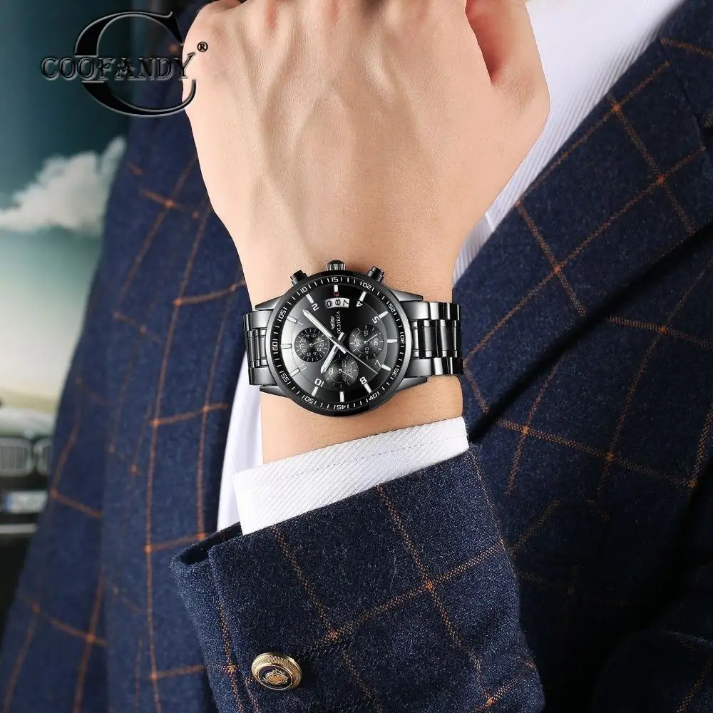 Relogio Masculino для мужчин часы лучший бренд класса люкс Модные Бизнес Кварцевые часы для мужчин Спорт полный черный