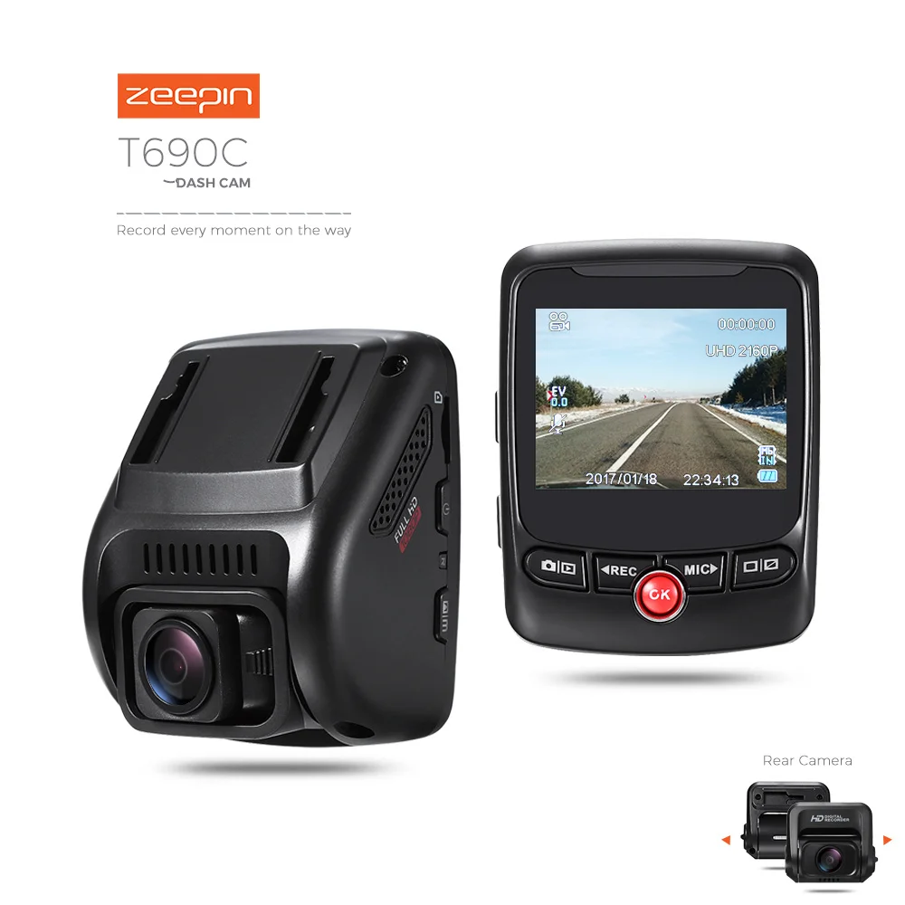 ZEEPIN T690C Автомобильный видеорегистратор 2 31 дюймов 1080P Двойная камера 170 градусов