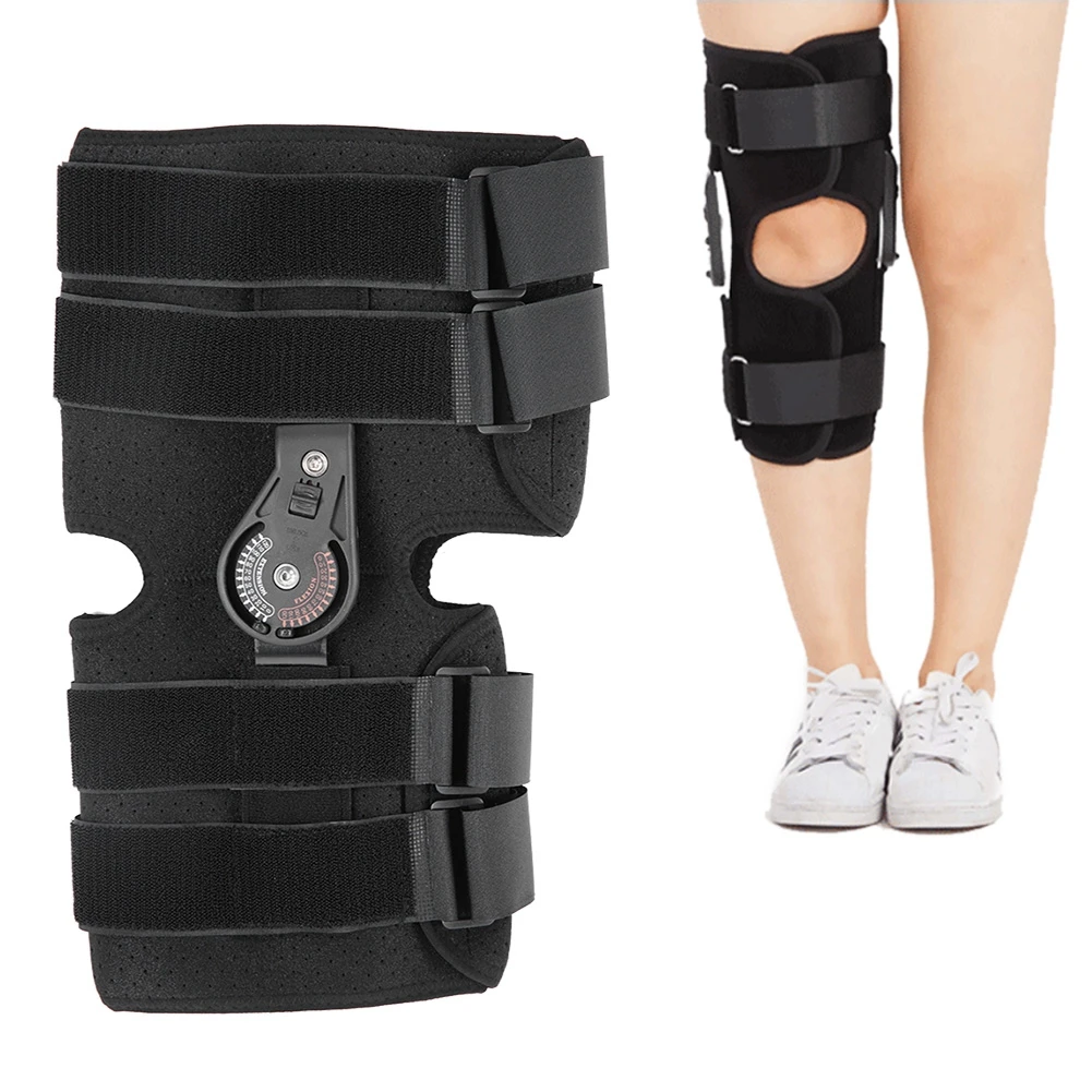 

New Short Adjustable Knee Joint with Chuck Medical Ligament Injury Osteoarthritis Knee Protector Brace Support