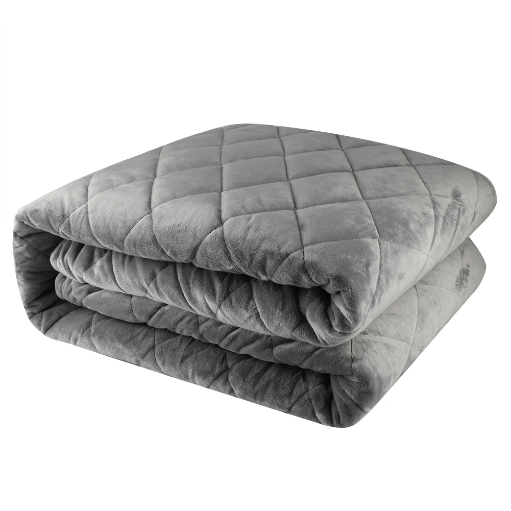 

Sleep Blanket Ultra Soft Weighted Blanket Velvet Quilting Seam Quilt Cover Soft Solid Color Bedding Bag Help Sleep