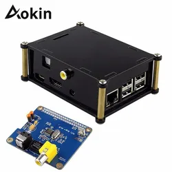 Carte son numérique Raspberry PI I2S SPDIF, Fiber optique HIFI DiGi avec boîtier en acrylique pour Raspberry pi 3 2 modèle B 