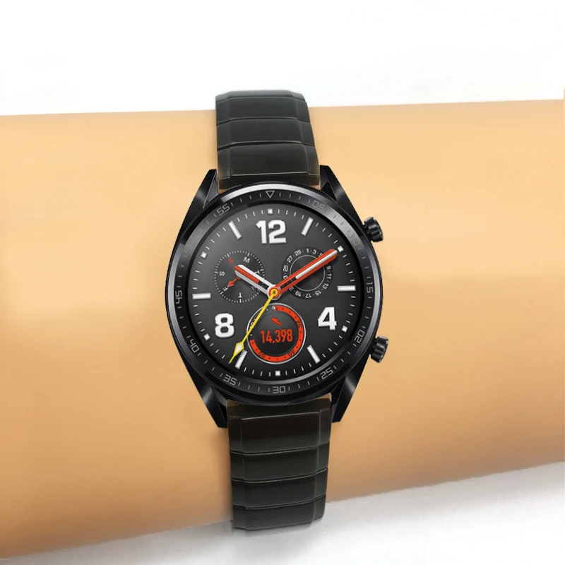 Ремешок из нержавеющей стали для часов Huawei GT Watch 22 мм металлический тяжелый