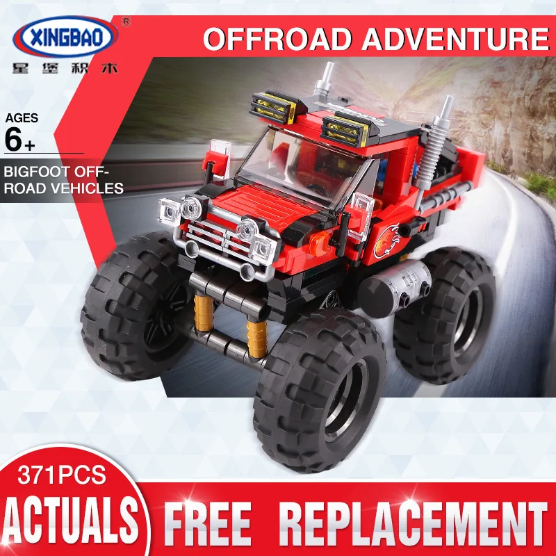 

XingBao 03025 Car Series The super big foot car Set Building Blocks Bricks Toys For Kids Educational Funny Kids Gifts Model