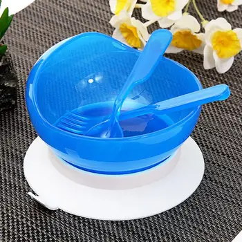 

Baby Bowl Training Bowl Children Tableware Anti-Slip Anti-Drop Bowl Kid Fork Baby Spoon Suction Cup Bowl