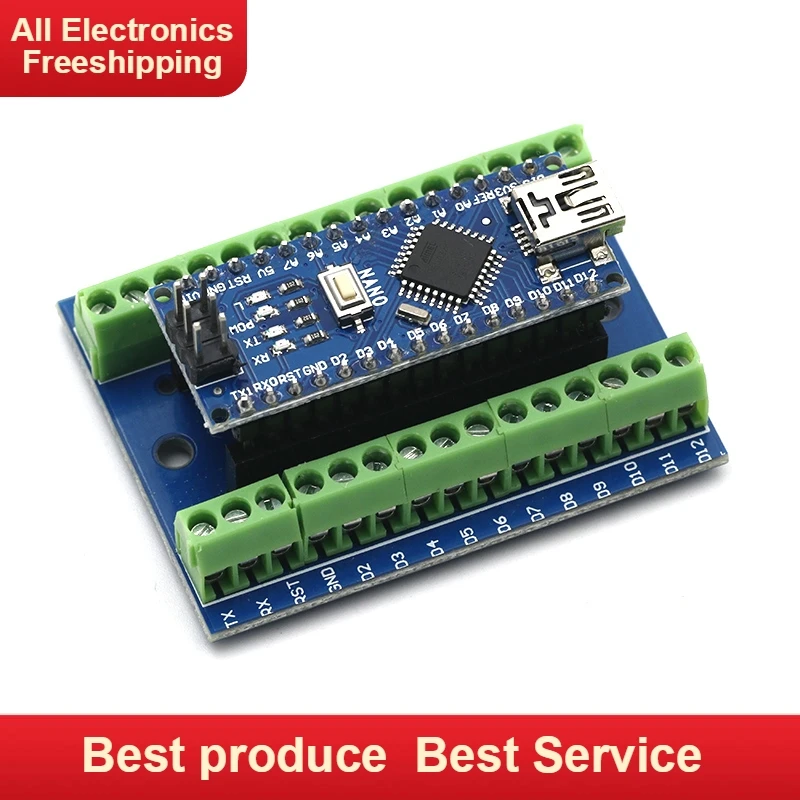 

1pcs NANO V3.0 3.0 Controller Terminal Adapter Expansion Board NANO IO Shield Simple Extension Plate For Arduino AVR ATMEGA328P