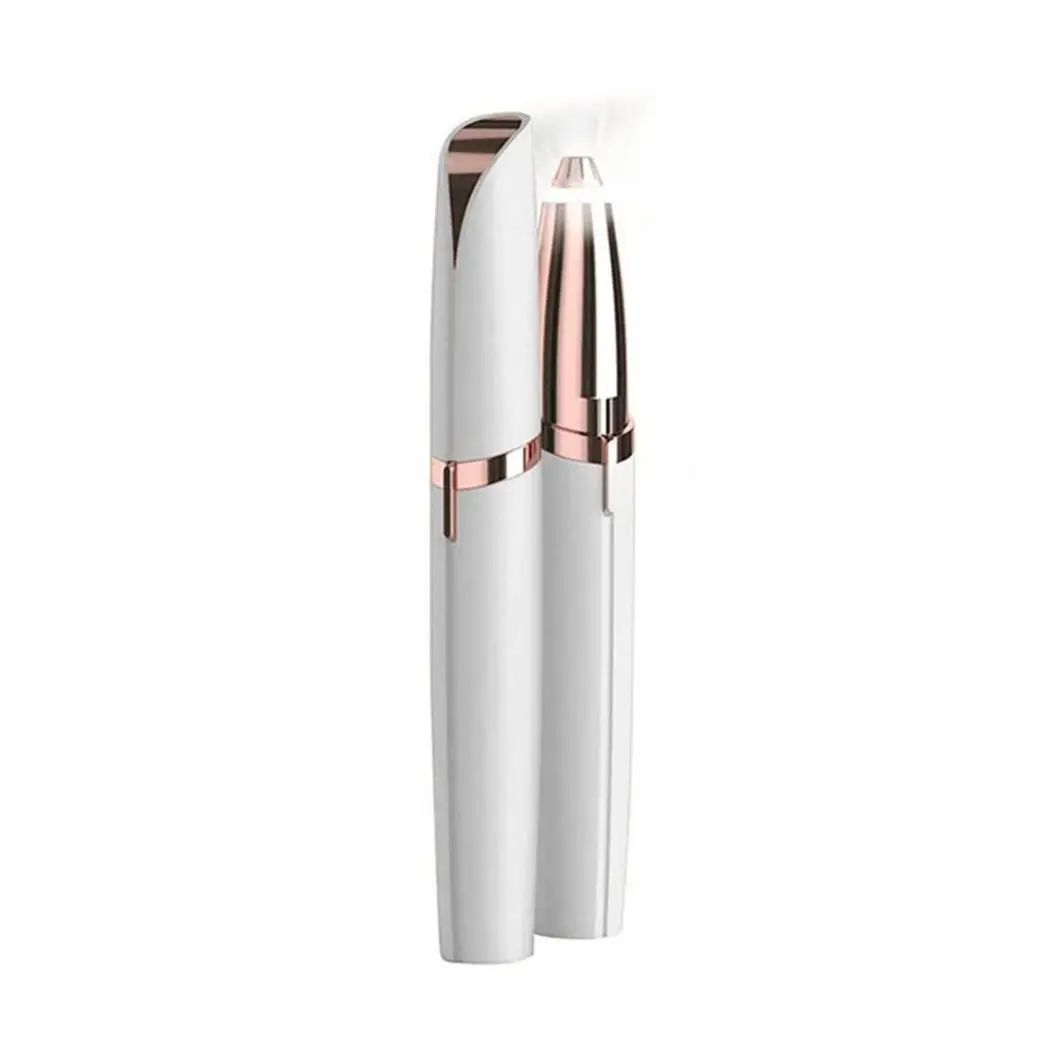 

Small Portable Electric Eyebrow Trimmer Face White 1 x AAA Battery(Not Include) Hair Remover