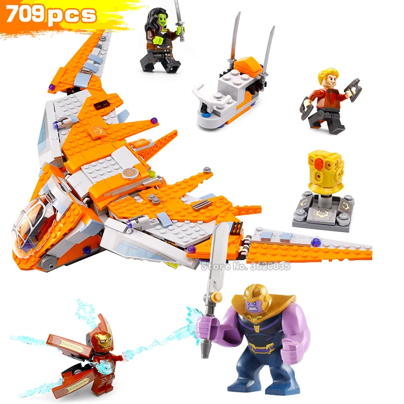 

Marvel Super hero series Building Blocks Infinite war Thanos iron Man Figure Avengers 3 Thanos lepin Kid Toy Gift with legoingls