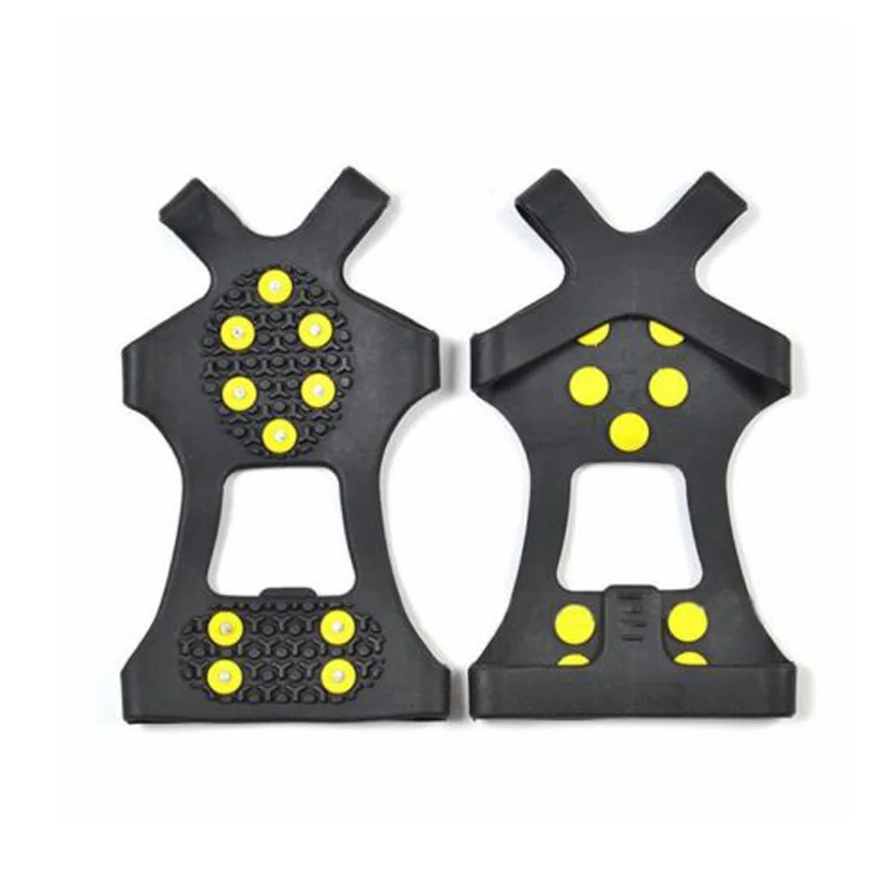 

1 Pairs Shoes Cleats Gripper Wraps 10 Teeth Anti-Slip Snow Ice Shoes Cleats Gripper Wrap Winter Outdoor Sports Tool