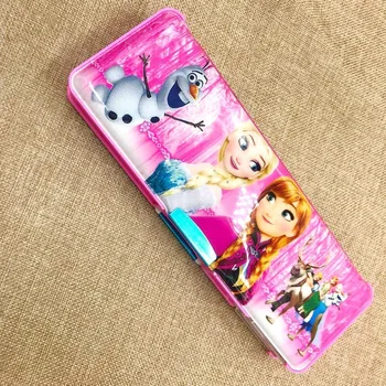 

Multi-functional student child pencil case with pencil sharpener on both sides available girl pencil storage box school supplies