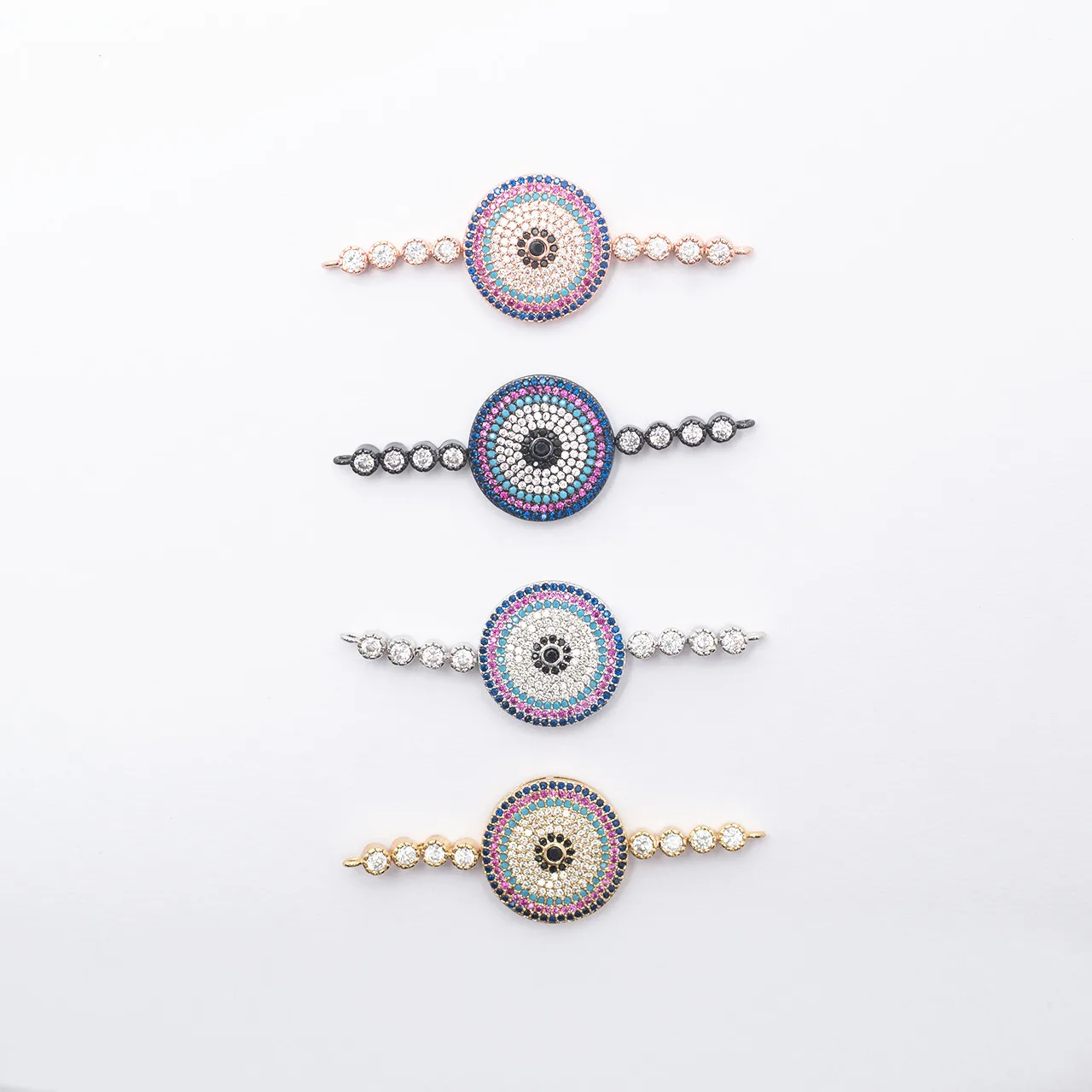 

0.72*2.07in Diy Exquisite Copper Zirconia Connector Jewelry Making Jewelry Bracelet Necklace Connector Micro Pave CZ Connector