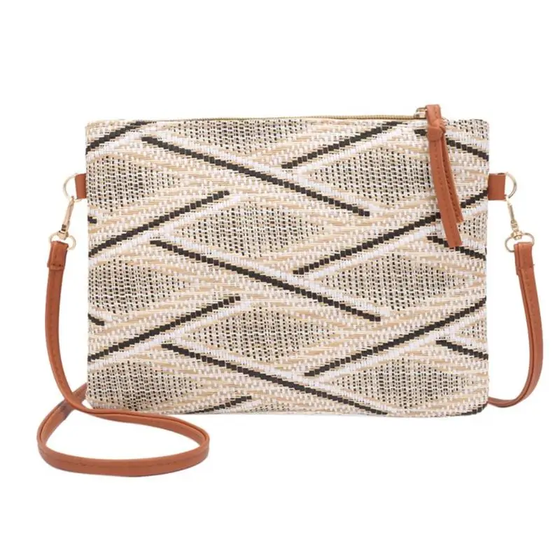 

Vintage Women Weave Messenger Shoulder Bags Casual Purse Crossbody Handbags Female Shoulder Handbags Clutch Phone Purse Bag