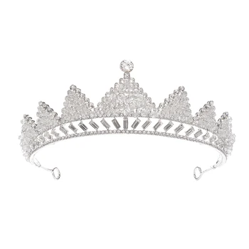 

1pc Bridal Crown Alloy Rhinestone Brief Exquisite Headband Hair Accessory Tiara Crown Headwear for Women Girls Ladies