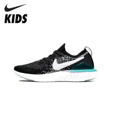 Nike дети Flyknit 2 (gs) новое поступление официальный Дети Бег обуви дышащие легкие спортивные кроссовки # AQ3244