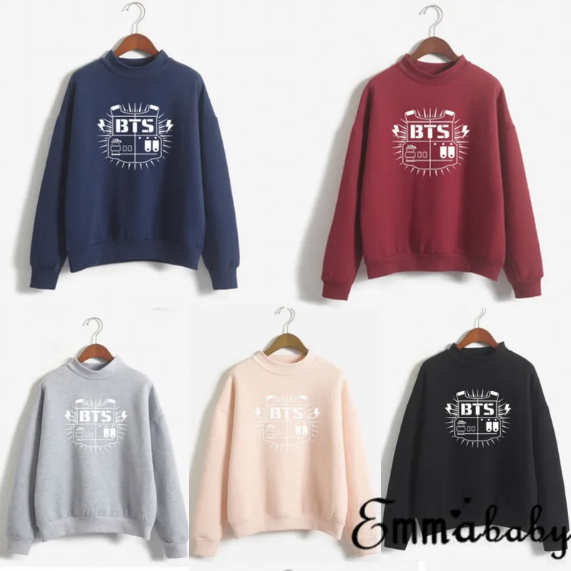 

THEFOUND New Casual Bangtan Boys Unisex Jung Kook Solid Loose Hoodie Sweatershirt Kpop Printed New Top