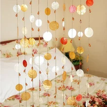 № 18 готовая занавеска 48 шт./партия разноцветная ракушка занавес украшенный камнями дверь занавес экран крыльцо перегородка Рождественское украшение 01