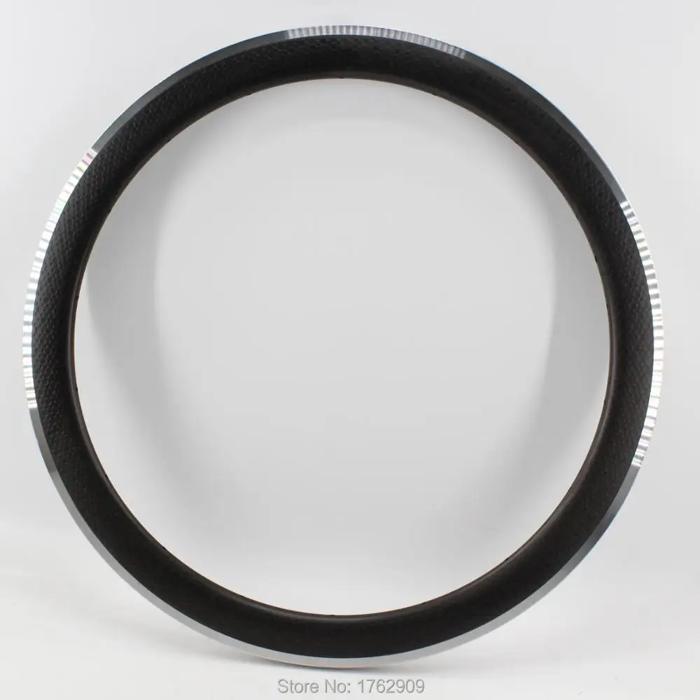

Newest 700C Road bike 50mm dimpled clincher rim matte UD carbon fibre bicycle moonscape wheels rim alloy brake surface Free ship