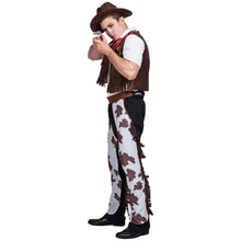 Cowboy Costume Adult Cosplay Cowboy Costume Men Halloween Costume For Adult Men Carnival Performance Party Clothing irek adult plus size saloon girl costume classic halloween cosplay costume for carnival festivals luxury quality