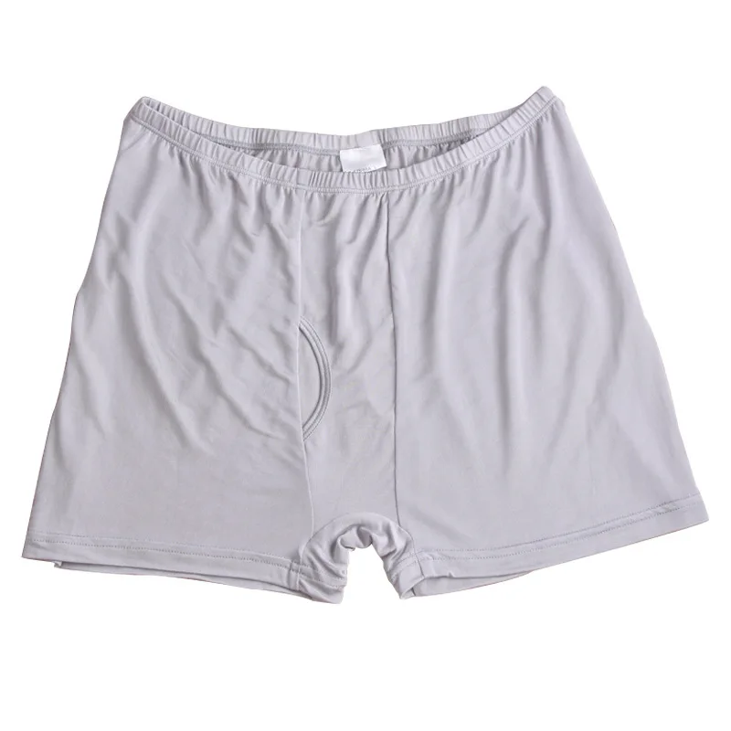 Man Oversized Solid 100 Silk Boxer Shorts Male Waist 100 Silk
