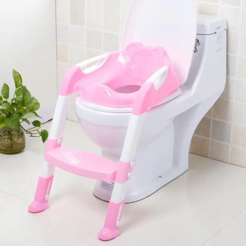

Folding Baby Potty Training Seat Baby Children Potty Toilet Infant Kids Toilet Seat with Adjustable Ladder