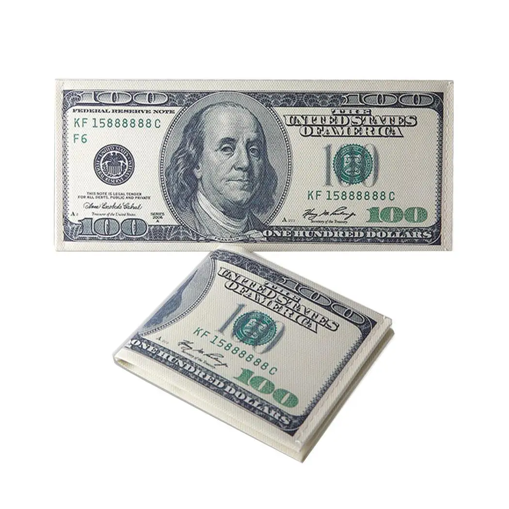 

Men Casual Money Pattern Zip Coin Button Purse Cash Bag Casual, Outdoor, etc Note Compartment Wallet