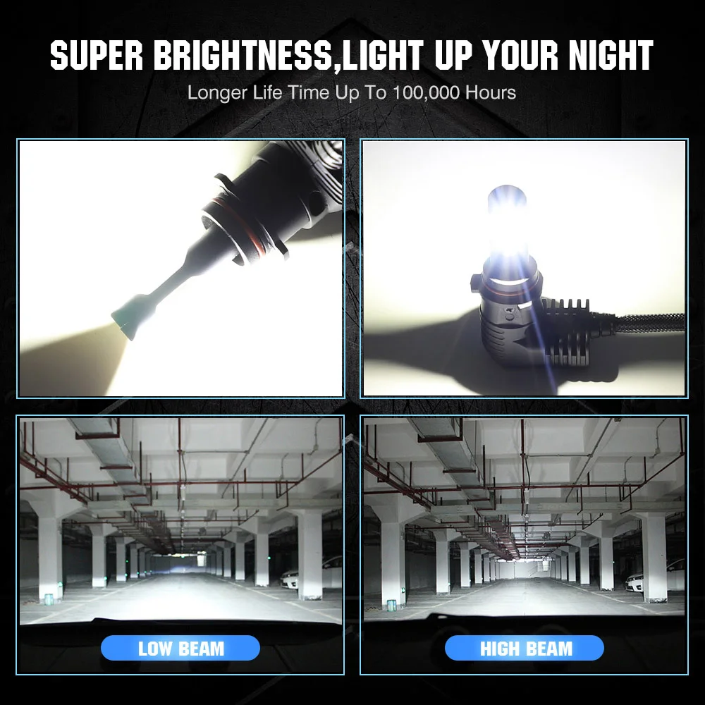 NOVSIGHT led h4 12v лампы для автомобильных фар комплект 10000LM лампада H7 HB3 HB4 LED 9005 9006