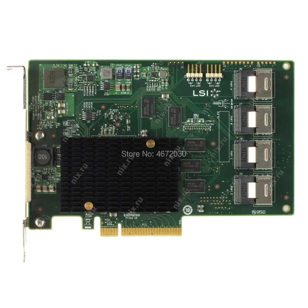 Новая карта контроллера Broadcom Avago LSI SAS 9201 16I LSI00244 оригинальный новый 16 портов HBA JBOD