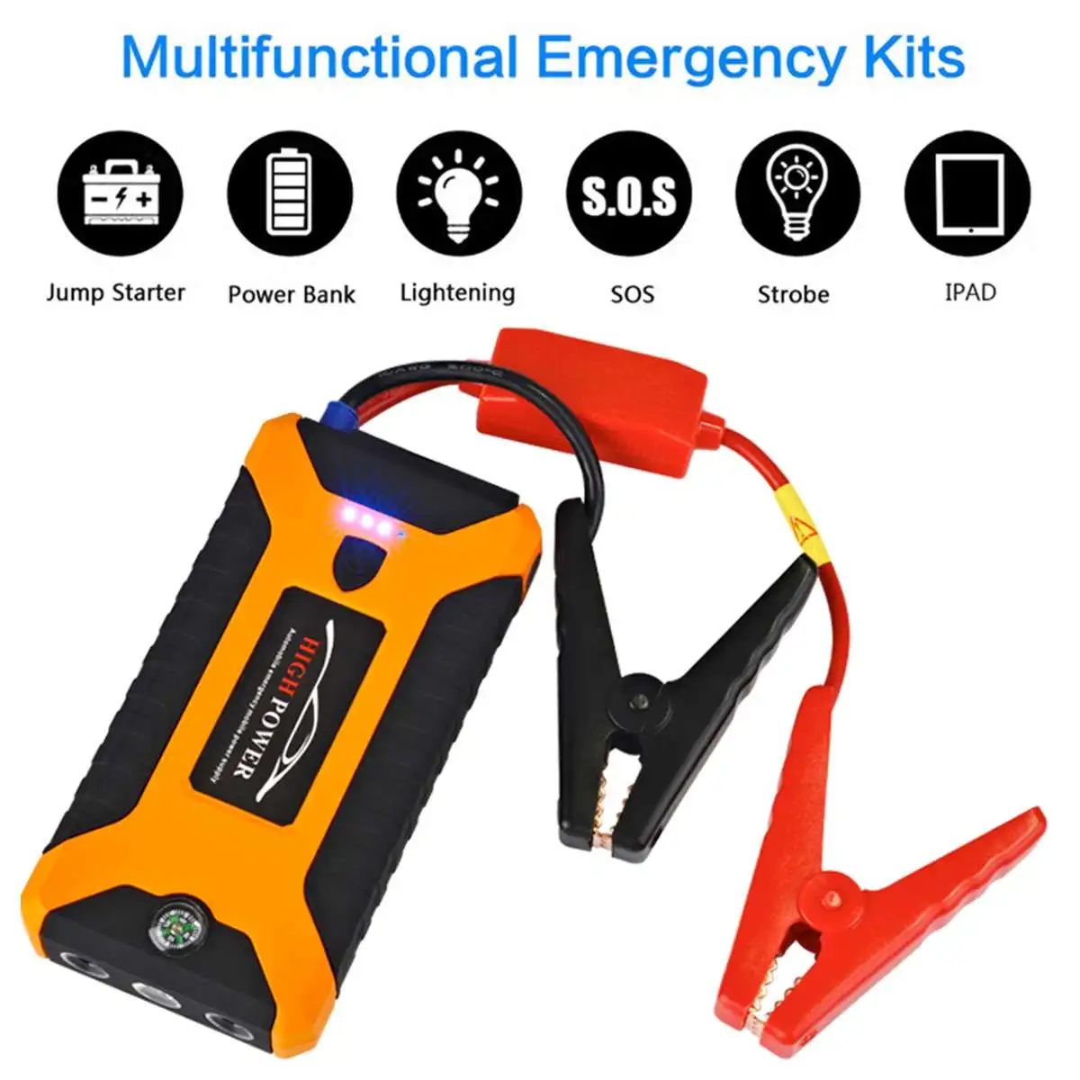 High Capacity 88000mAh Car Jump Starter Power Bank 600A Car Battery Charger Booster Charger 4USB 12V SOS Starting Device