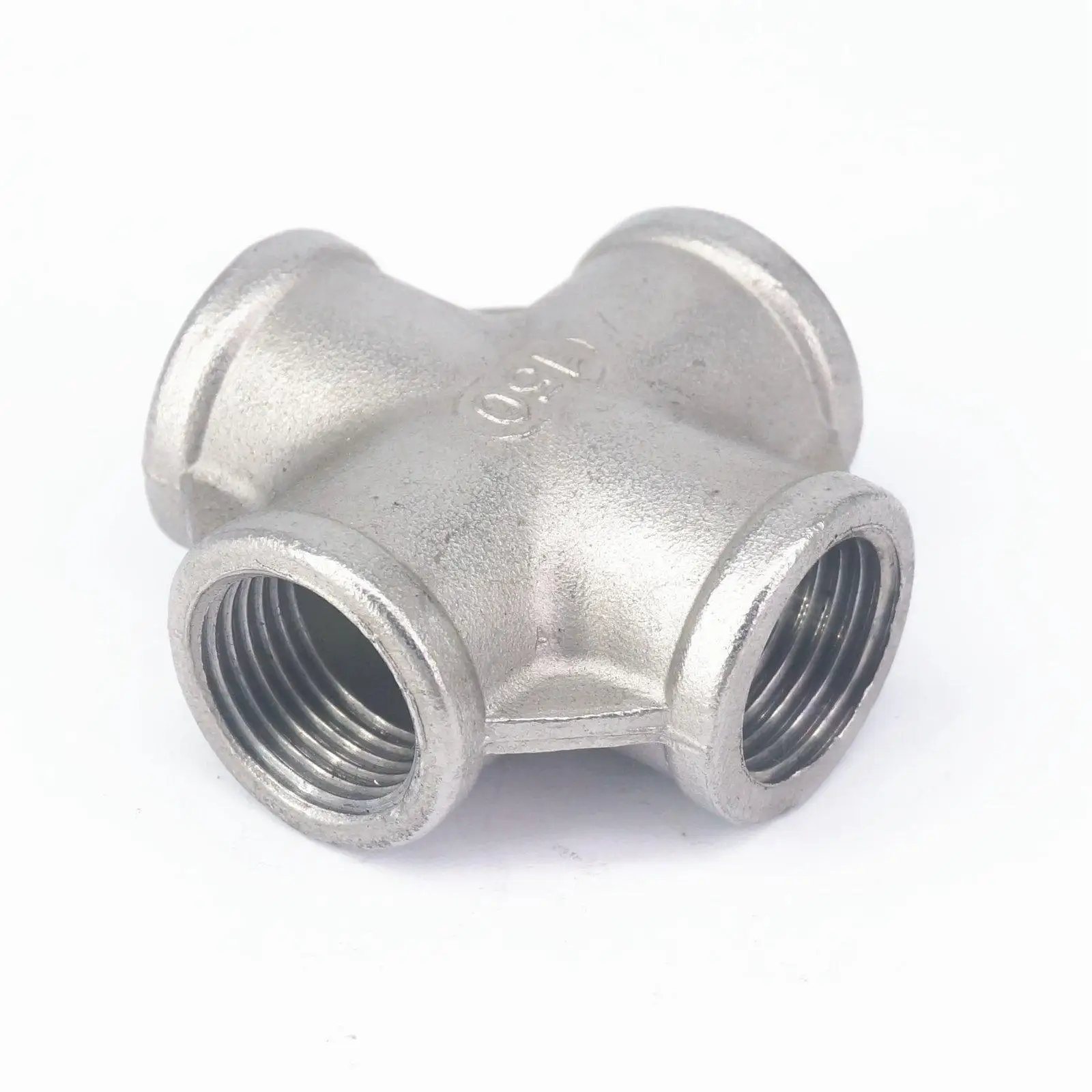 1/2" BSP Female 304 SS Cross 4 Way Connector Pipe Fitting water
