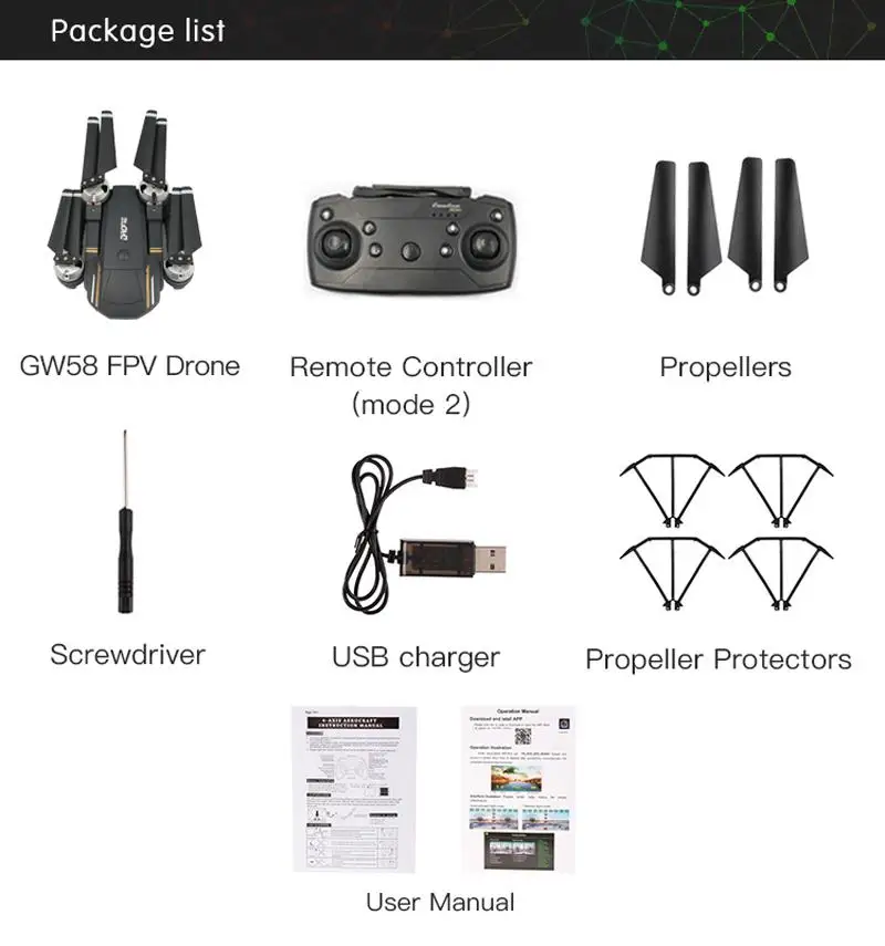 GW58/XT 1 складной селфи Дрон с Камера HD Headless режим парение Quadcopter Wi Fi FPV