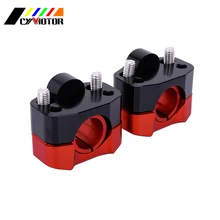 Motorcycle Free Shipping CNC Aluminum 7/8" or 1 1/8" Handlebar Riser Kit 28mm or 22mm Bar Clamp Mount For Honda Ktm Kawasaki ATV