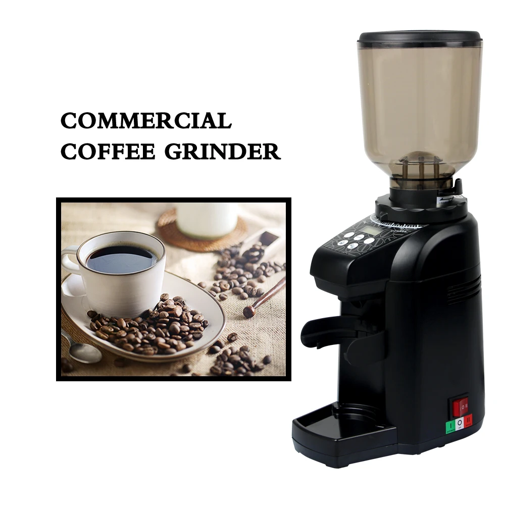 ITOP Coffee Grinders Commercial Coffee Bean Milling Machine 500g Coffee Burr Grinder 180W Black Color