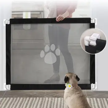 

Magic Pet Gate For Dogs The Ingenious Mesh Safe Guard And Install Anywhere Pet Dog Safety Enclosure Dog Gate Dog Fences