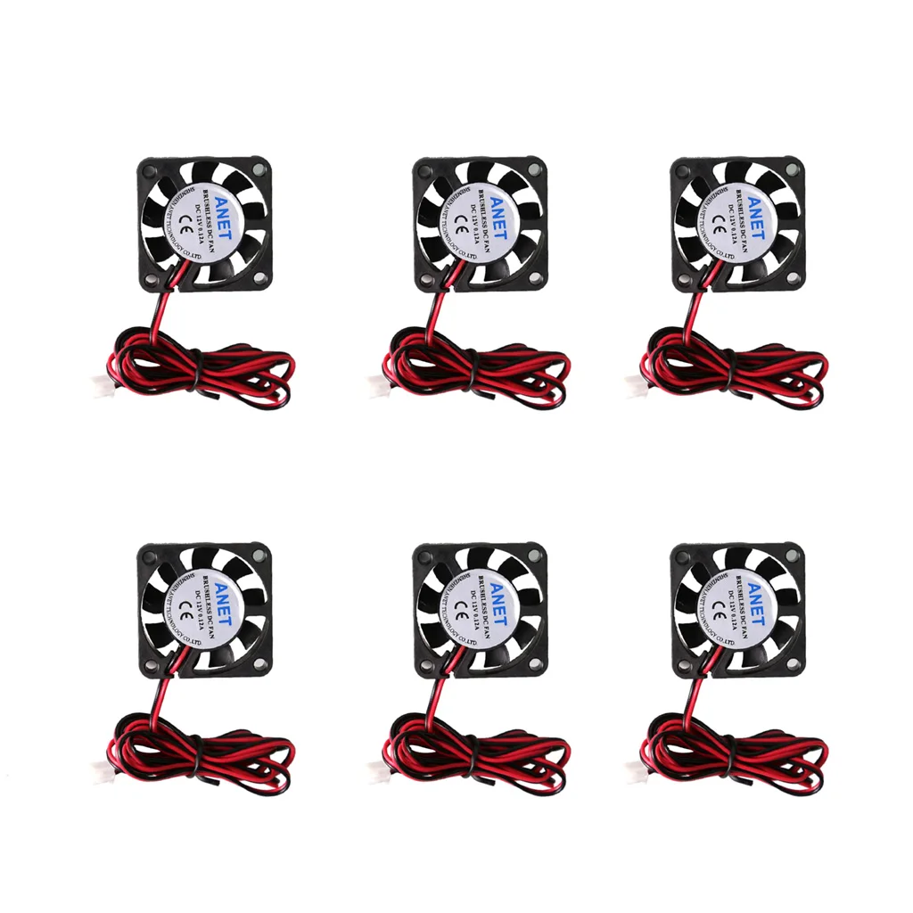 

6Pcs Ultra-silent 12V 40x40x10mm DC Brushless Cooling Fan for 3D Printer