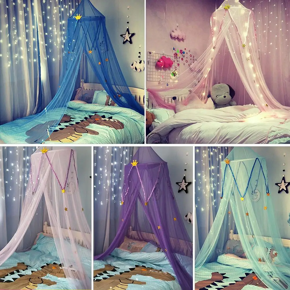 

Children's Dome Mosquito Net Pink Bed Net European Style Hanging Bed Curtain Decorative Drape