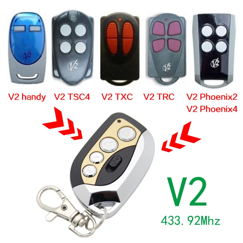 

V2 TRC TXC TSC4 handy V2 Phoenix2 Phoenix4 Garage gate door remote control