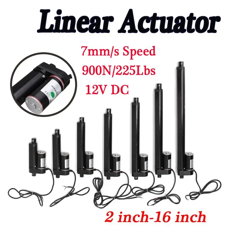 

DC 12V 900N 225Lbs Linear Actuator Multi-function Motor Auto Car Electric Door Opener Stroke Linear Motor Controller