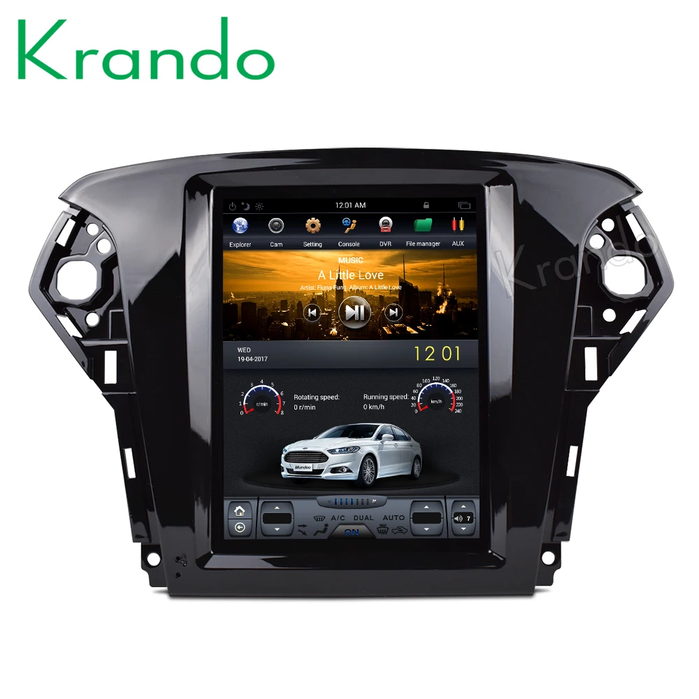 Best Krando Android 8.1 10.4" Tesla Vertical screen car radio navigation dvd for FORD Mondeo 2011-2013 entertainment system player 5