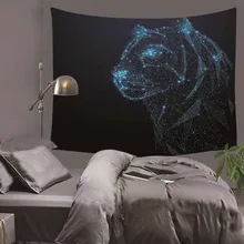 Printed Cartoon Wolf Elephant Tapestry Animal Wall Decorative Wall Hanging Cloth Polyester Fabric Art Tapestry 130x150cm beach style polyester fabric wall hanging tapestry