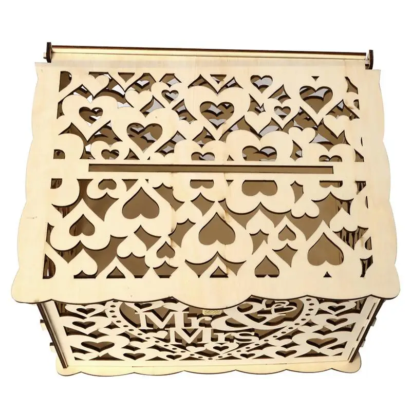 Винтажная коробка для приглашения на свадьбу с замком Baby Shower украшения «сделай сам» коробка для денег день рождения деревянные коробки для подарков