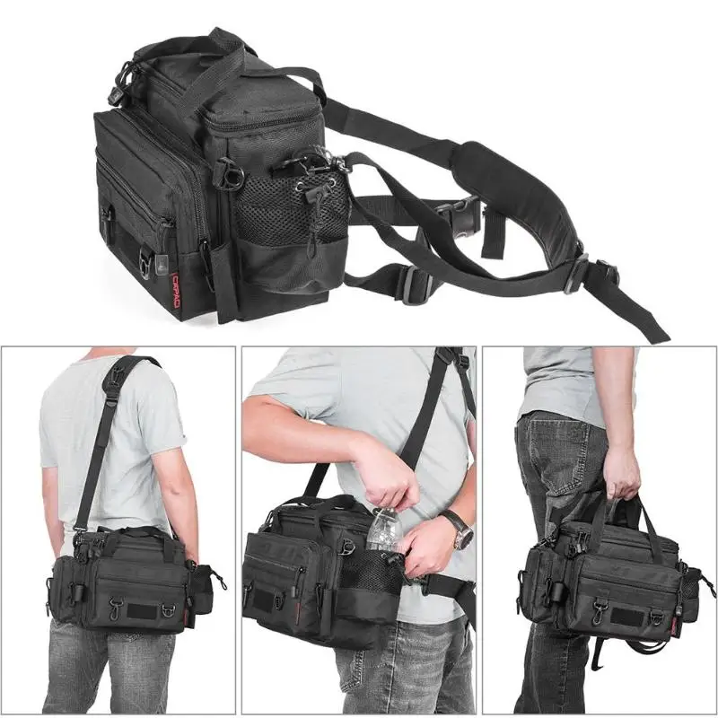 

Fishing Bag Men Women Multifunctional Waterproof Outdoor Waist Shoulder Bag Case Reel Lure Storage Bag Fishing Tackle