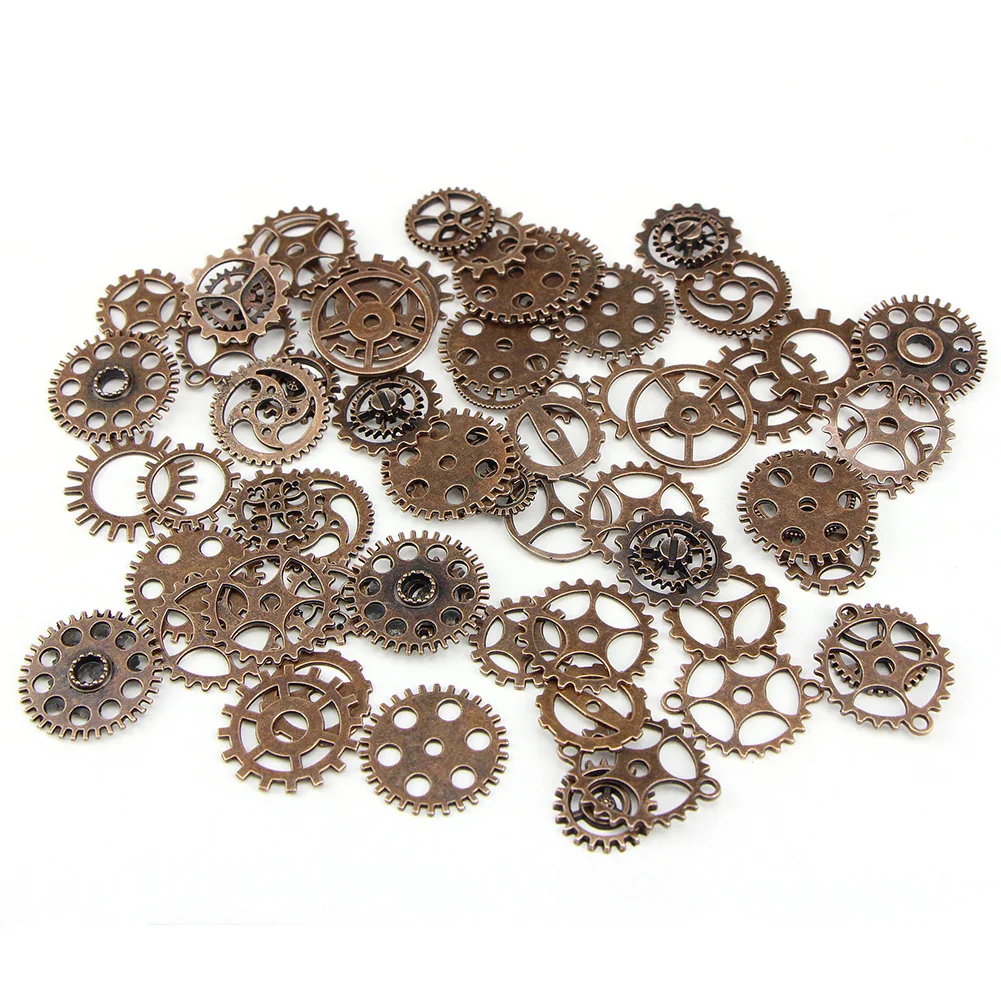 1 lote de piezas antiguas colgante Vintage reloj de pulsera artesanal Cogs Steampunk joyería engranaje mecánico mezcla aleación DIY pulsera Accesorios