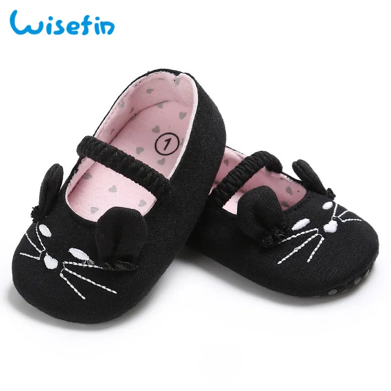 

Wisefin Newborn Baby Shoes For Girl Soft Sole Baby First Walker Anti-Slip Toddler Girl Shoes Autumn Baby Slipper Girl Cute Mouse