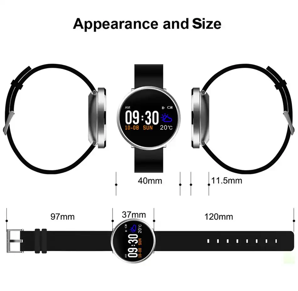 deffrun s3 hr ip68 waterproof smart watch