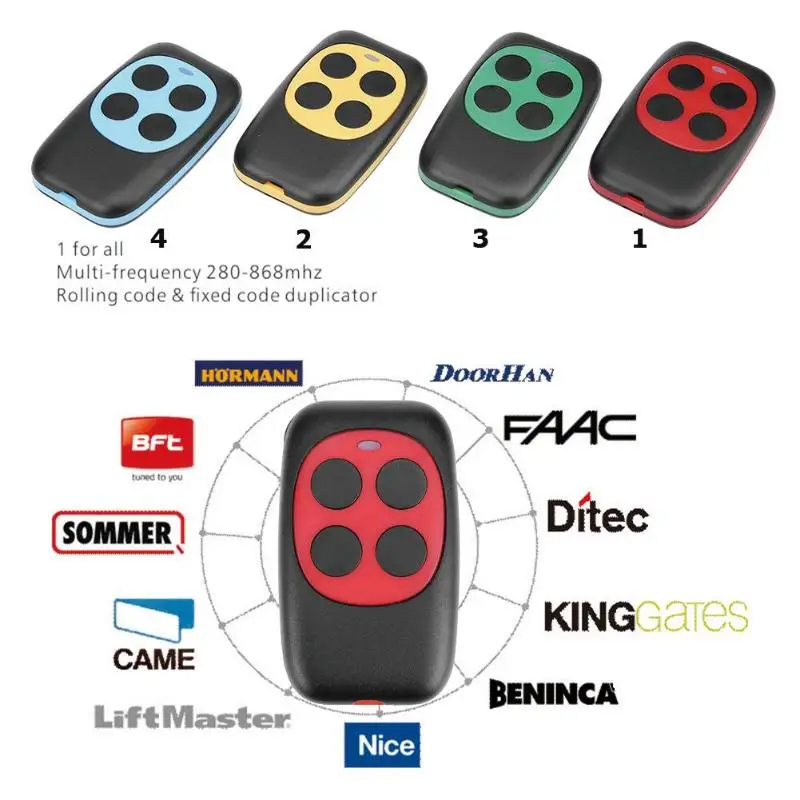 

ALLOYSEED 315/418/433/868MHZ Universal Automatic Cloning Remote Control PTX4 Copy Duplicator for Garage Gate Door