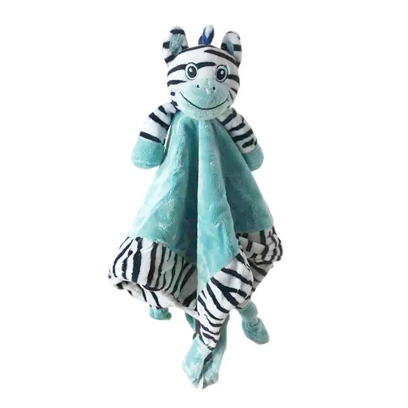 

Baby Soft Plush Nursery Towel Zebra Pacifier Teether Appeasing Soft Plush Cartoon Wipe Bathing Comfort Towel For Infant And Kids