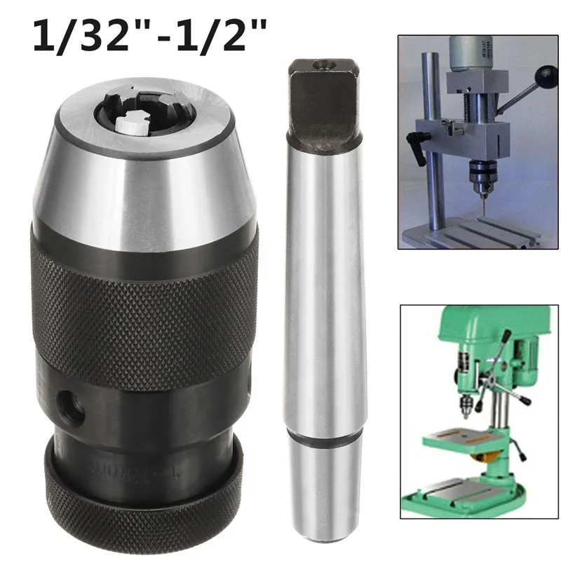 

Keyless 1/32"-1/2" Drill Chuck with 2MT MT2 Shank JT33 Arbor for CNC Drill Chuck Shank Kit Freeshipping
