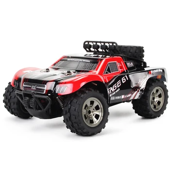 

1:18 2.4G Remote Control High Speed Pickup Truck Model Short Truck Buggy Toy for Children - 1885A Silver