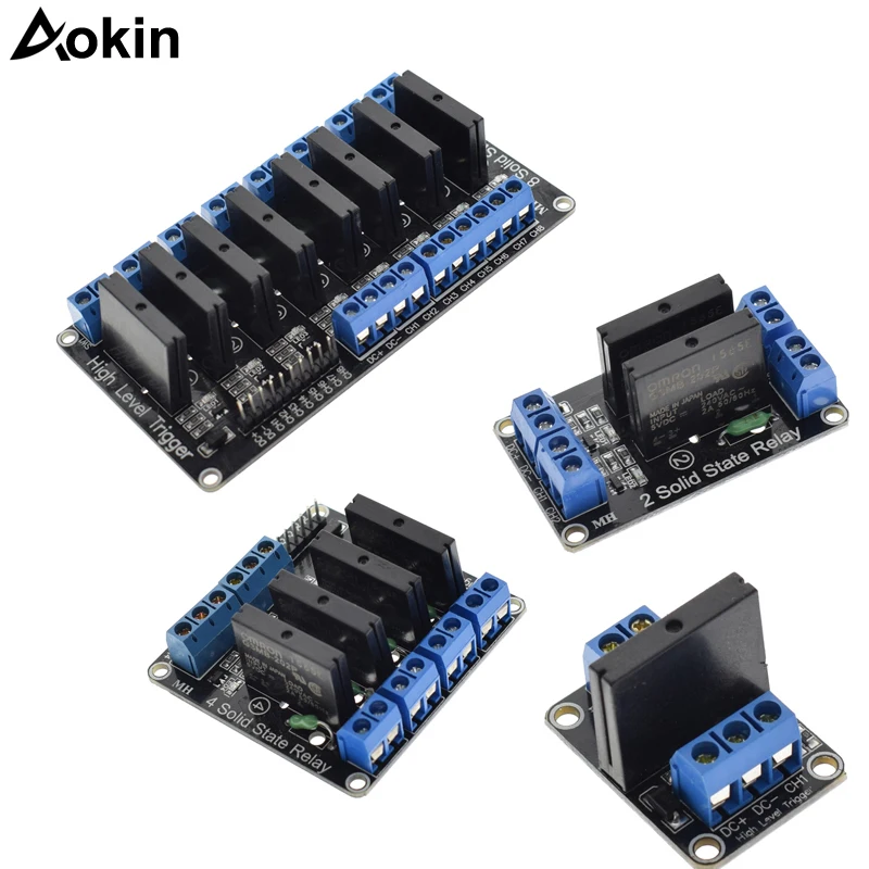 

1/2/4/8 Channel 5V DC Relay Module Solid State High Level SSR AVR DSP for Arduino high quality diy kit