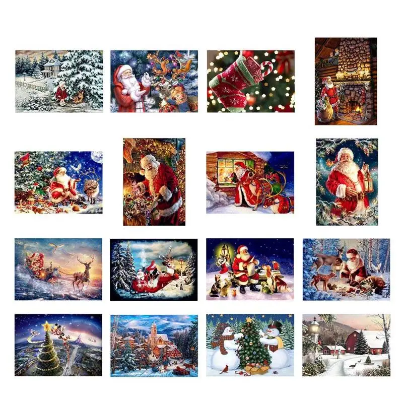 

5D DIY Full Drill Diamond Painting Christmas Styles Cross Stitch Embroidery Mosaic kit Rhinstone Home Decor Wall Sticker Picture