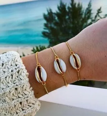 

1PC Women Beach Fashion Charm Bracelets Set Gold And White Women Party Jewelry Handmade Love Lucky Bohemia Bracelets Jewelry
